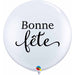 Simply Bonne Fête White 3-Foot Latex Balloons, 2 Count