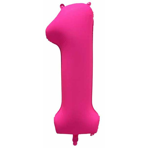 DecoChamp 34" Neon Pink Number 1 Balloon