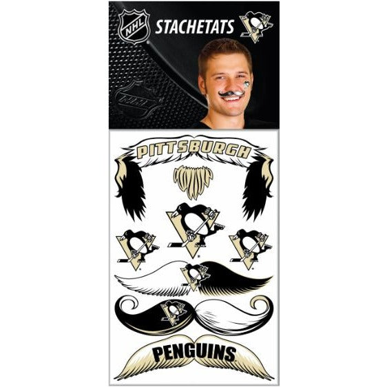 Pittsburgh Penguins Stachetats Regular Temporary Tattoos
