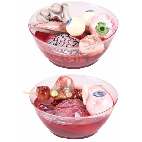 Faux Body Parts in a Bowl Halloween Decoration