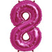 34-Inch Magenta Number 8 Balloon