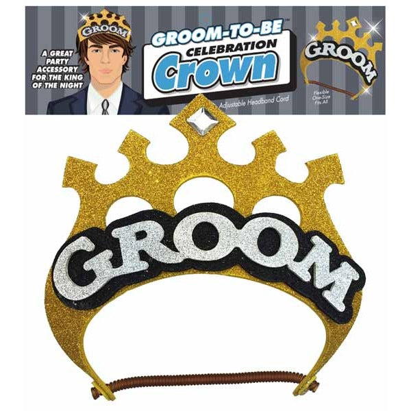 Groom-to-Be Gold and Silver Celebration Crown