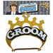 Groom-to-Be Gold and Silver Celebration Crown