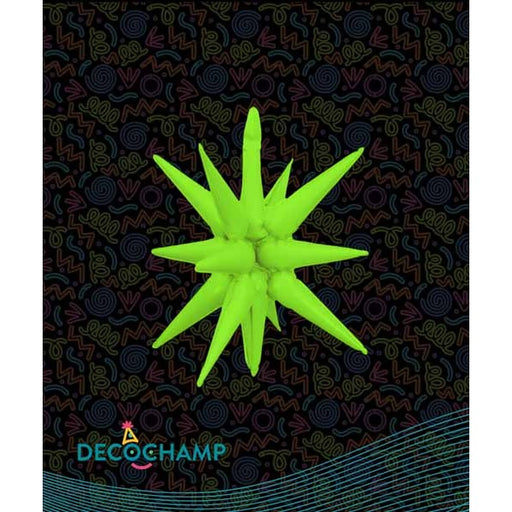 DecoChamp 22" Neon Green Starburst Foil Balloon