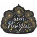 Festive Happy New Year Sparkle 24-Inch Holographic Foil Balloon