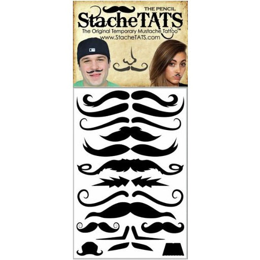 Stachetats Regular Pencil Mustache Temporary Tattoo
