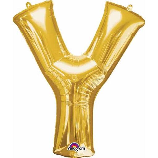 Gold Letter Y 16-Inch Air-Fill Foil Balloon