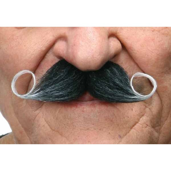 MOUSTACHE BLACK GREY 9.5 CM X 5 CM