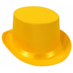 Yellow Satin Sleek Top Hat