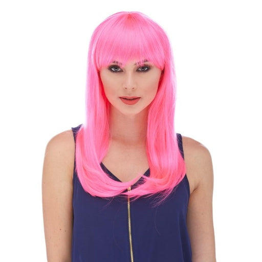Classy Hot Pink Costume Wig