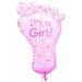 32 Inch It's a Girl Foot Shaped Foil Balloon