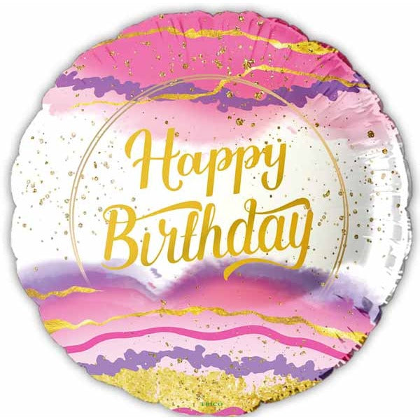Happy Birthday Ombre 18-Inch Foil Balloon