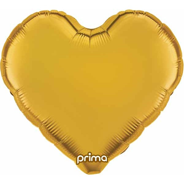 Prima Gold Heart Foil Balloon, 18 Inch