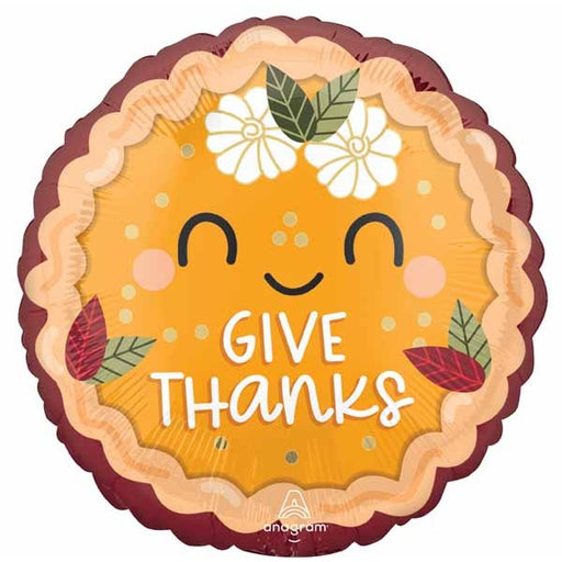 Slice of Thanks Pie 18-Inch Round Foil Balloon