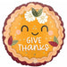 Slice of Thanks Pie 18-Inch Round Foil Balloon