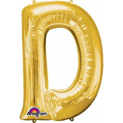 16 Inch Gold Letter D Foil Balloon