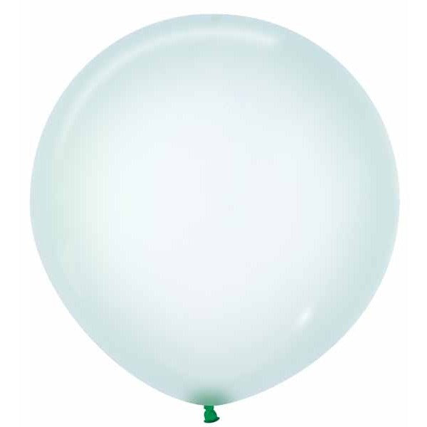 Crystal Pastel Green 24-Inch Latex Balloons, 10 Pack