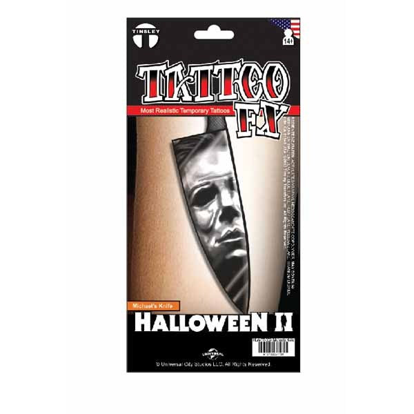 Tinsley Transfers Michael Myers Knife FX Temporary Tattoo