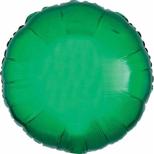 18 Inch Metallic Green Round Foil Balloon