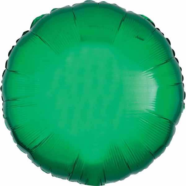 18 Inch Metallic Green Round Foil Balloon