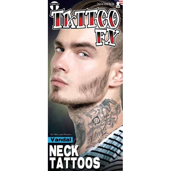 Tinsley Transfers Vandal Neck Tattoo