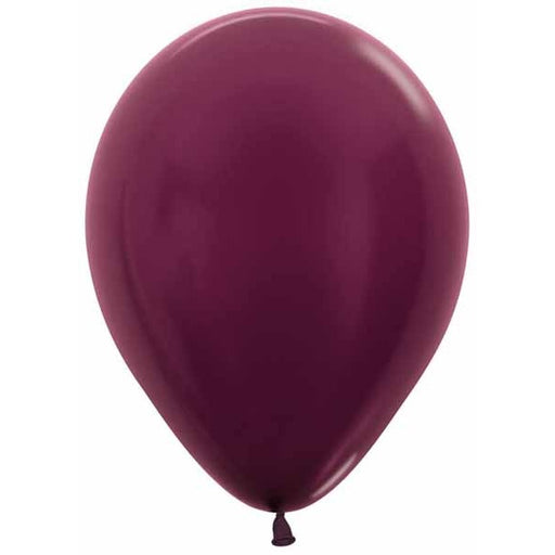 Sempertex 5" Metallic Burgundy Latex Balloons, 50 Count