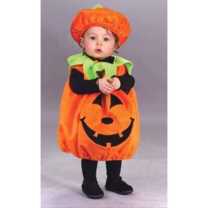 Plush Pumpkin Infant Costume with Hat