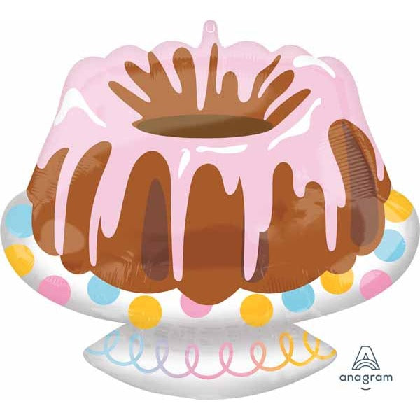 18-Inch Bundt Cake Shaped Foil Birthday Balloon