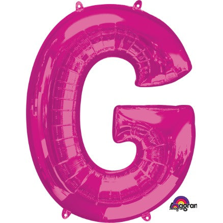 Pink Letter G Balloon, 32 Inch