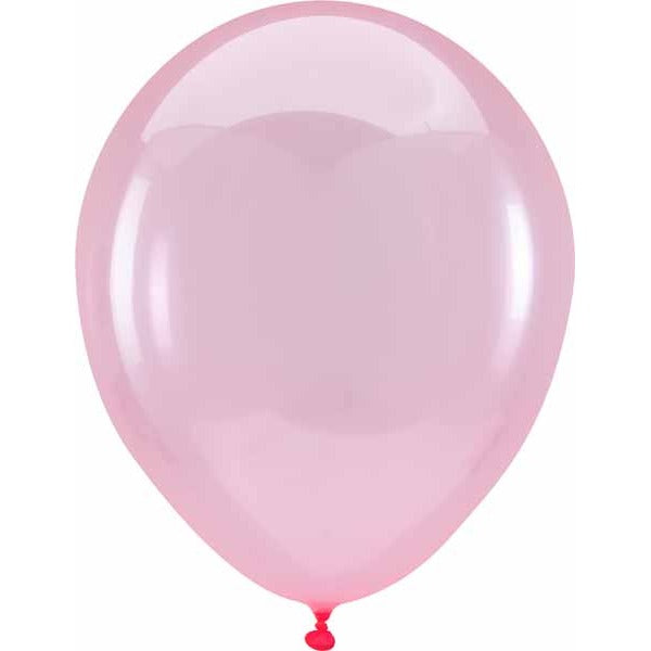 Anagram Crystal Pink 5-Inch Latex Balloons, 100 Count