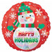 Shimmering Snowman 18-Inch Round Holographic Foil Balloon