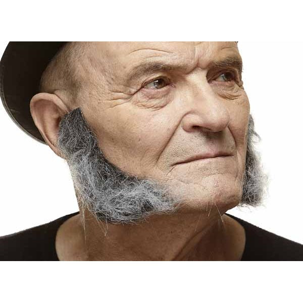 Black and Grey Costume Sideburns