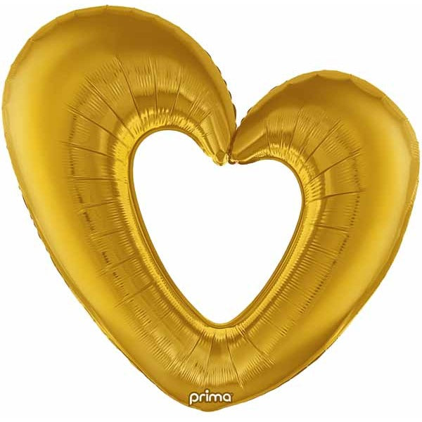 Prima 40" Gold Open Heart Foil Balloon