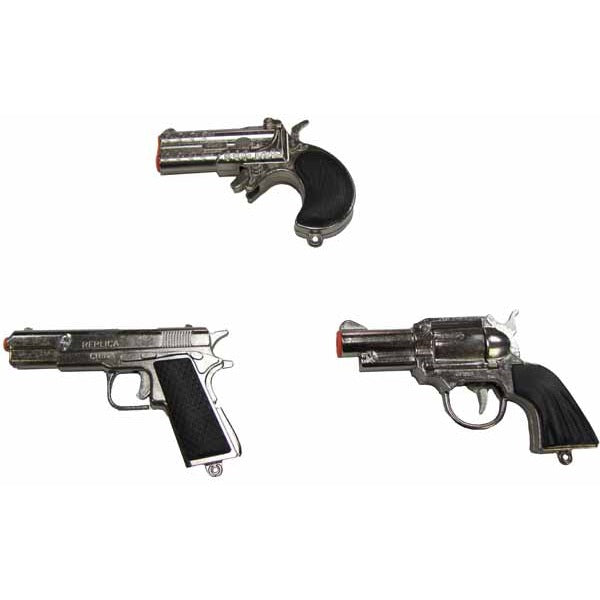 Steel Shots 3-Inch Die-Cast Mini Toy Pistols