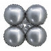 17 Inch Matte Silver Foil Quad Balloon
