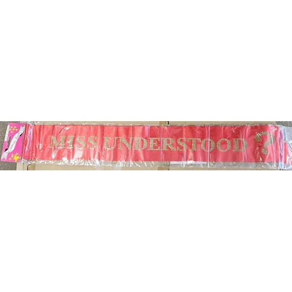 Miss Understood Red Pageant Sash