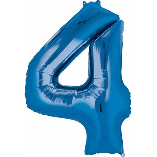 Anagram 34 Inch Blue Number 4 Foil Balloon