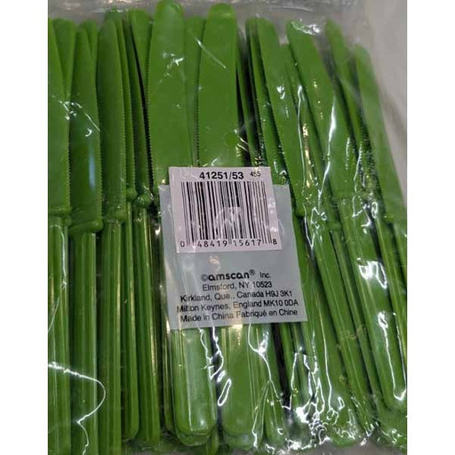 Kiwi Green Plastic Knives, 50 Count