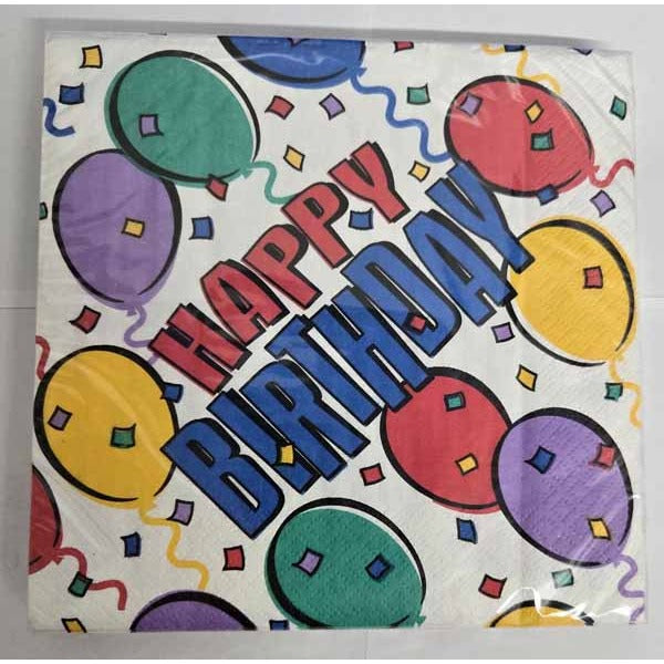 Balloon Party Luncheon Napkins, 16 Count