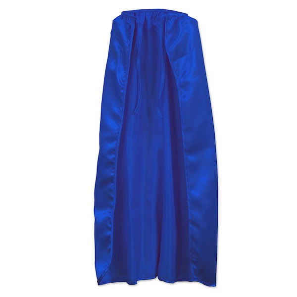 Blue Fabric Cape with String Tie, 30 Inches