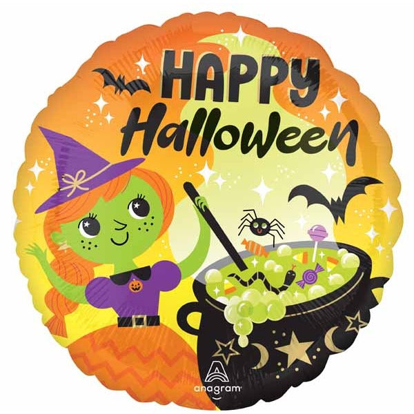 Witch's Brew 18-Inch Round Foil Halloween Balloon