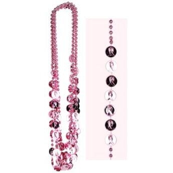 PINK RIBBON BEADS 3/CD 33"