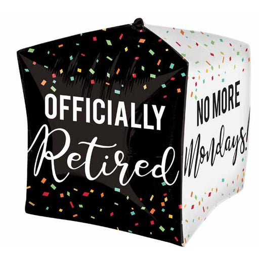 15-Inch Retirement Cubez Foil Balloon