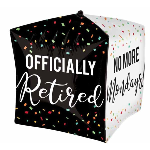 15-Inch Retirement Cubez Foil Balloon