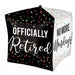 15-Inch Retirement Cubez Foil Balloon