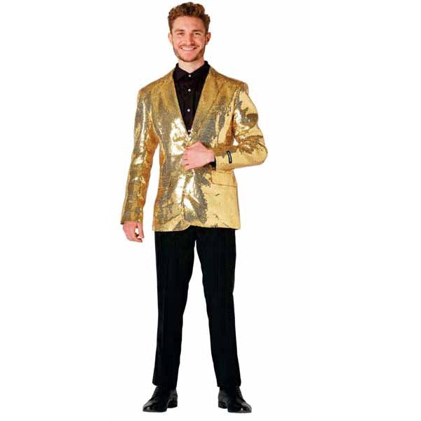 Suitmeister Men's Gold Sequin Blazer, Small