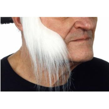 White Costume Sideburns, 7 cm x 21 cm