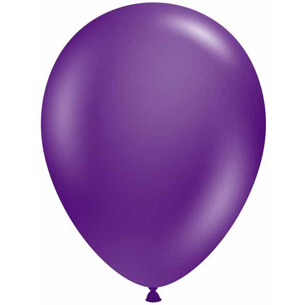 TUFTEX 11 Inch Crystal Purple Latex Balloons, 12 Pack