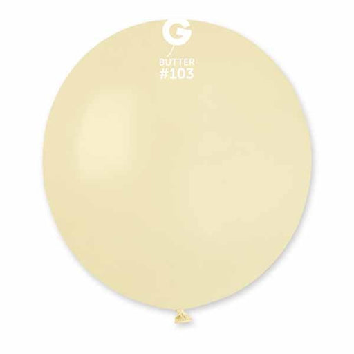 Gemar 19" Butter #103 Latex Balloons, 25 Count