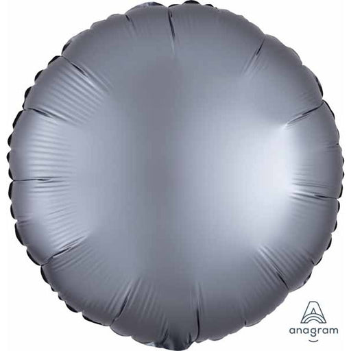 18-Inch Graphite Satin Luxe Round Foil Balloon